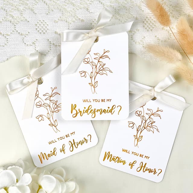 STOFINITY Bridesmaid Proposal Card Set - 8 Will You Be My Bridesmaid Card, 2 Maid Of Honor Proposal Cards, 2 Matron Of Honor Cards, Asking Bridesmaid Proposal Gifts Ideas